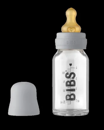 Bibs Sutteflaske Glas Anti Kulik 110 Ml Naturgummi Cloud