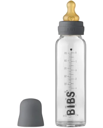 Bibs Sutteflaske Glas Anti Kulik 225 Ml Naturgummi Iron