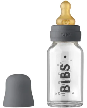 Bibs Sutteflaske Glas Anti Kulik 110 Ml Naturgummi Iron