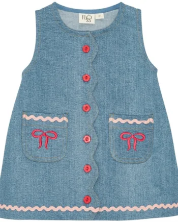 Flöss Kjole Hazel Dress Mid Blue Rinse