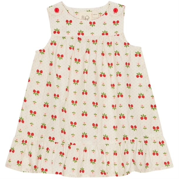 Flöss Kjole Sofia Jumper Dress Soft White Berry