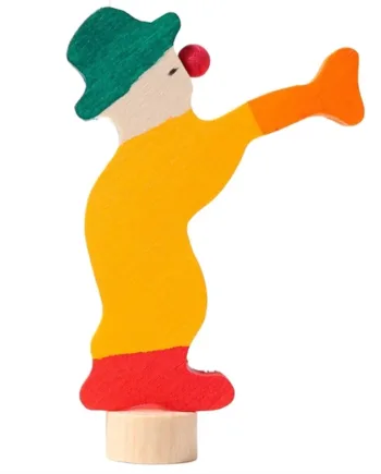 Grimm   Dekorativ Figur Klovn Med Trumpet