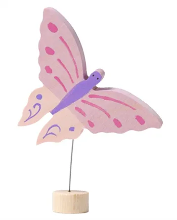 Grimm   Dekorativ Figur Pink Sommerfugl
