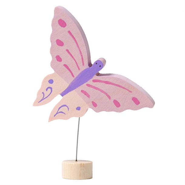Grimm Dekorativ Figur Pink Sommerfugl