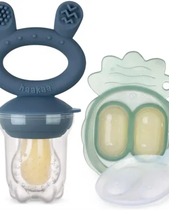 Haakaa Food Feeder Steel Blue Bakke Til Nedfrysning