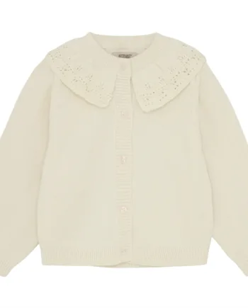 Huttelihut Cardigan Gots Strik Antique White