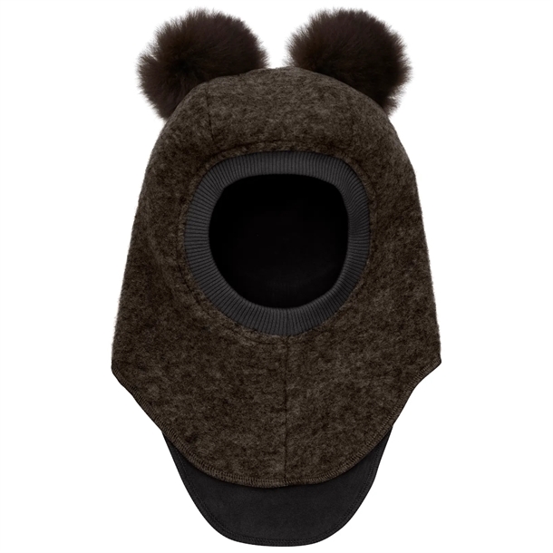 Huttelihut Elefanthue Uld Bomuld -lags Alpaca Kvaster Dark Brown Melange
