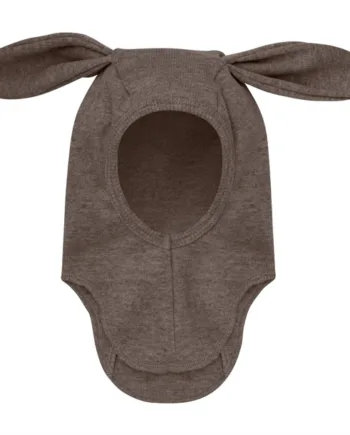 Huttelihut Hue Med ører Merinould Rib Brown Melange