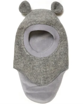 Huttelihut Hue Uld Bomuld  -lags    ører Medium Grey Melange