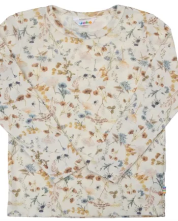Joha Bluse Uld Blomsterprint Off White