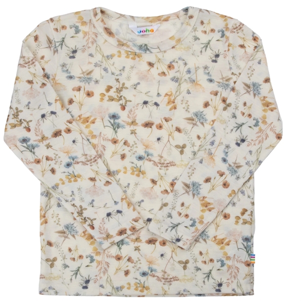 Joha Bluse Uld Blomsterprint Off White