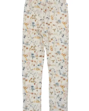 Joha Leggings Uld Blomsterprint Off White