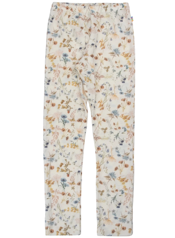 Joha Leggings Uld Blomsterprint Off White