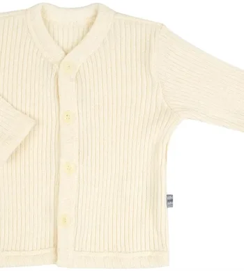 Joha Uld Cardigan Rib Natur