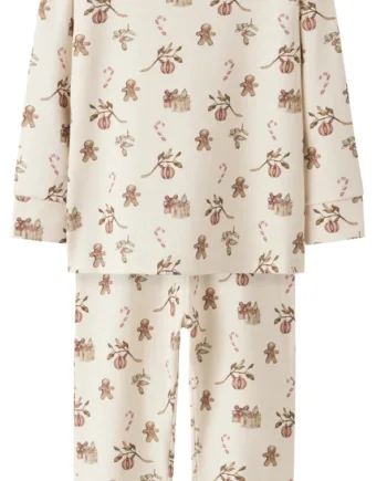 Lil Atelier Julenattøj Nmnlayo Turtledove Christmas Aop
