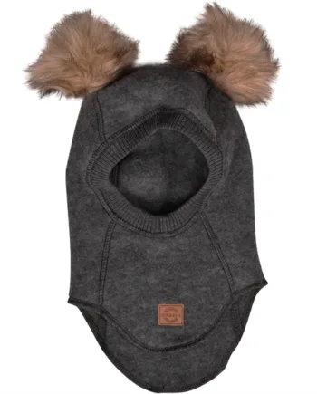 Mikk-line Elefanthue    Pom Pom Anthracite Melange