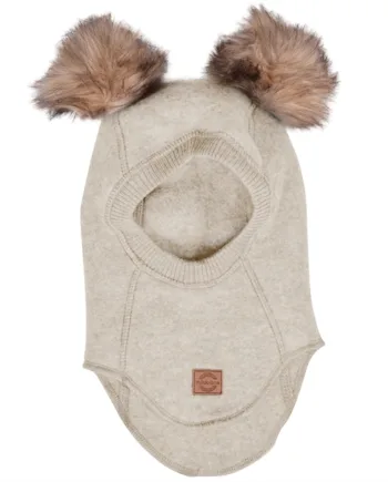 Mikk-line Elefanthue    Pom Pom Melange Offwhite