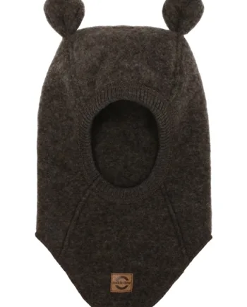 Mikk-line Elefanthue    ører Dark Brown Melange