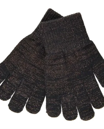 Mikk-line Handsker Sort Med Glimmer