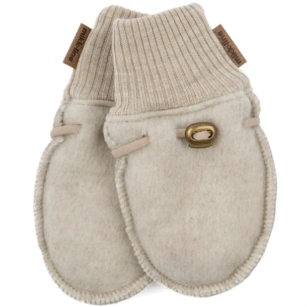 Mikk-line Luffer Uld Melange Offwhite