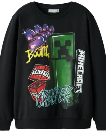 Name It Minecraft Sweatbluse Nkmdai Creeper Black