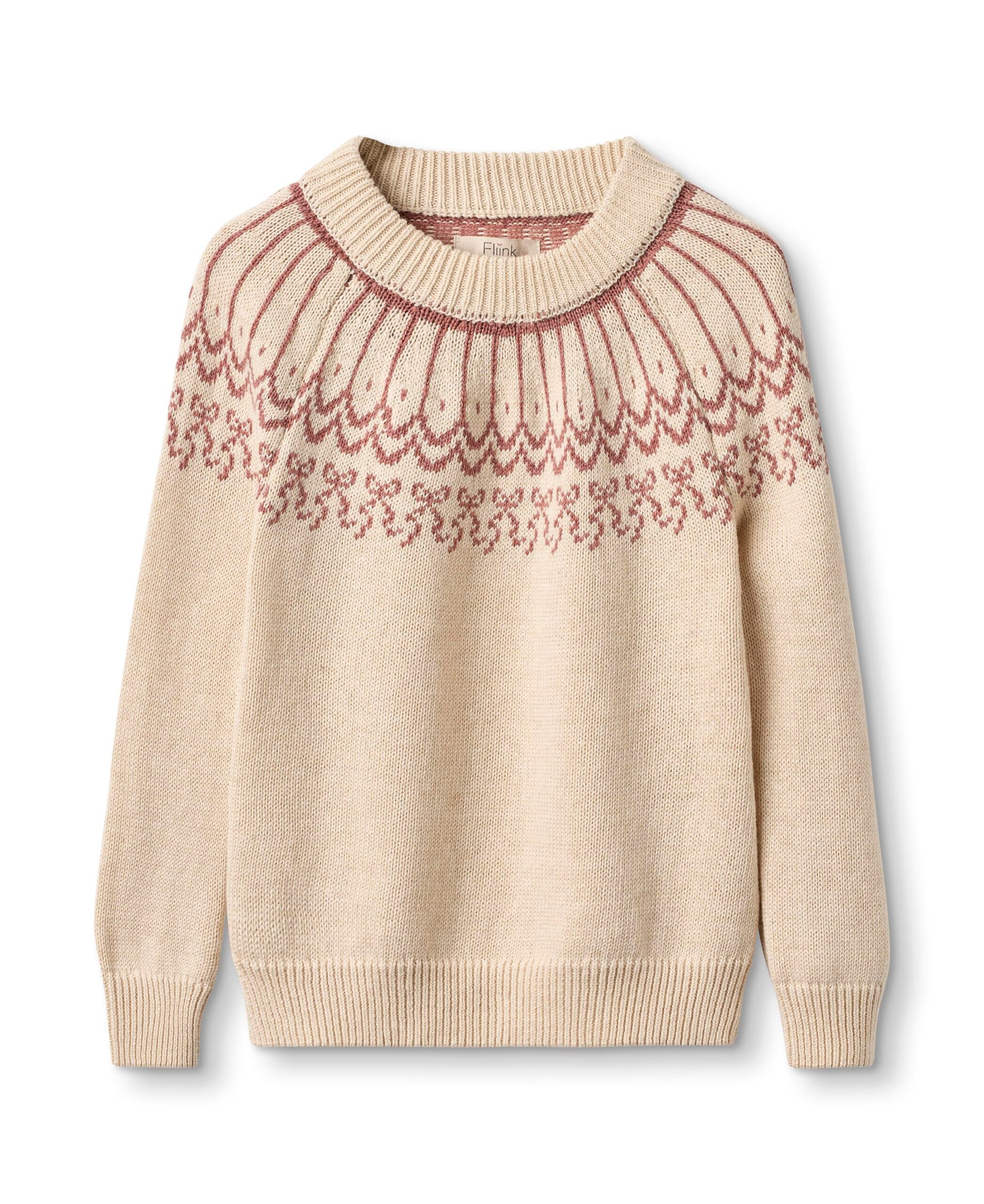 Fliink Nova Bow Pullover Sandshell 86 Cm