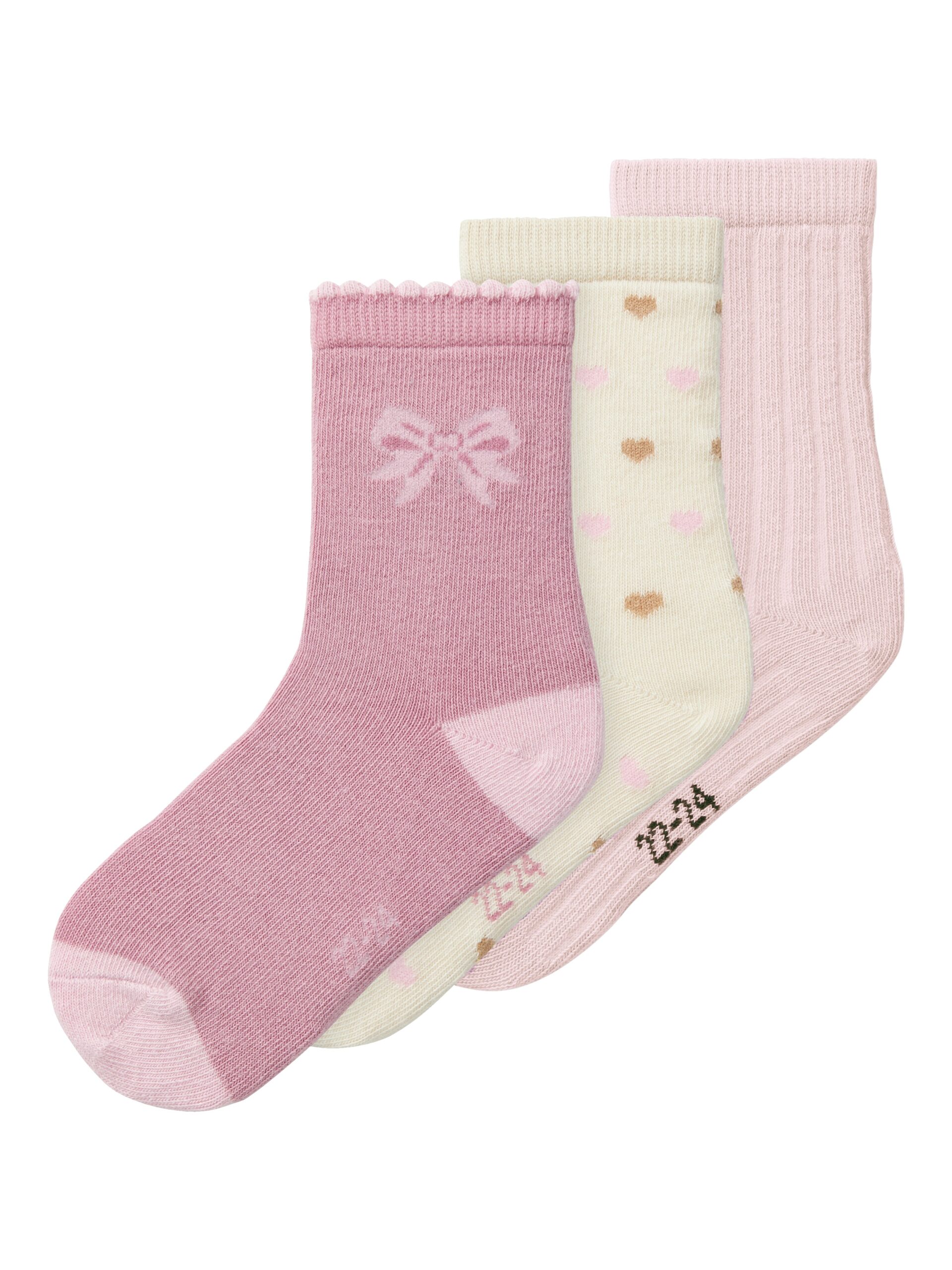 Name It Sille Pack Strømper Mauve Orchid Summer Sand Corsage 19 21 Cm