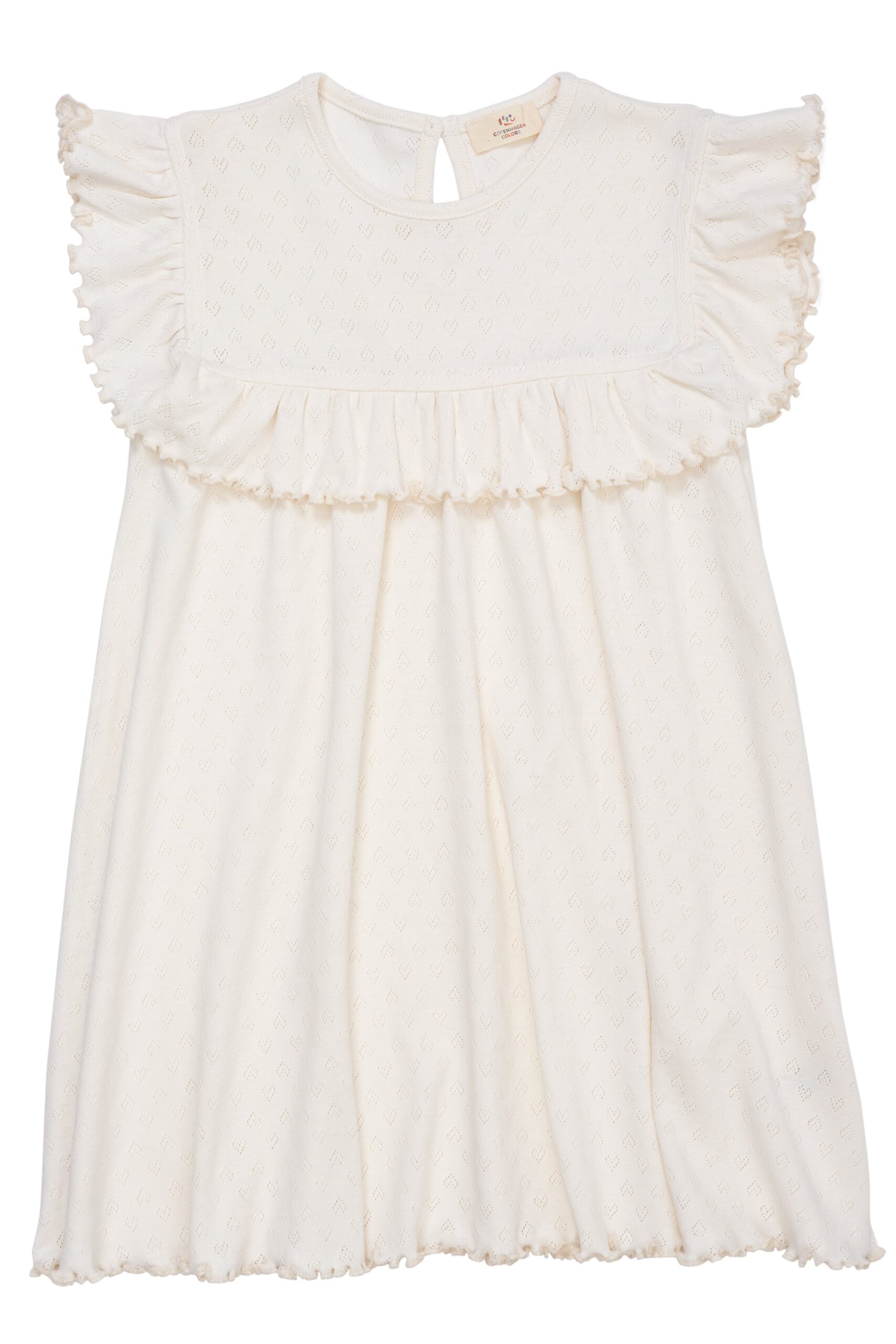 Copenhagen Colors Pointelle Hjerte Kjole Cream 92 Cm