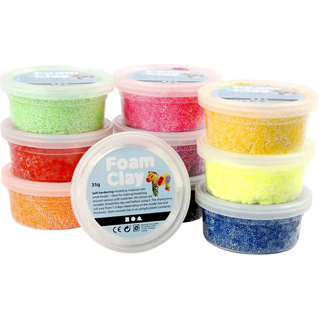 Foam Clay Basis Farver 10 Pak