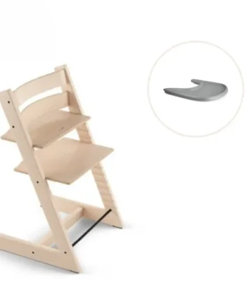 Højstol Inkl  Tray Natur Grå
