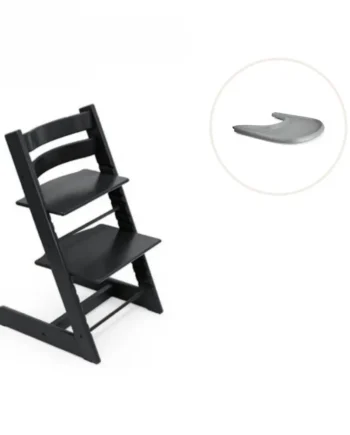 Højstol Inkl  Tray Sort Grå