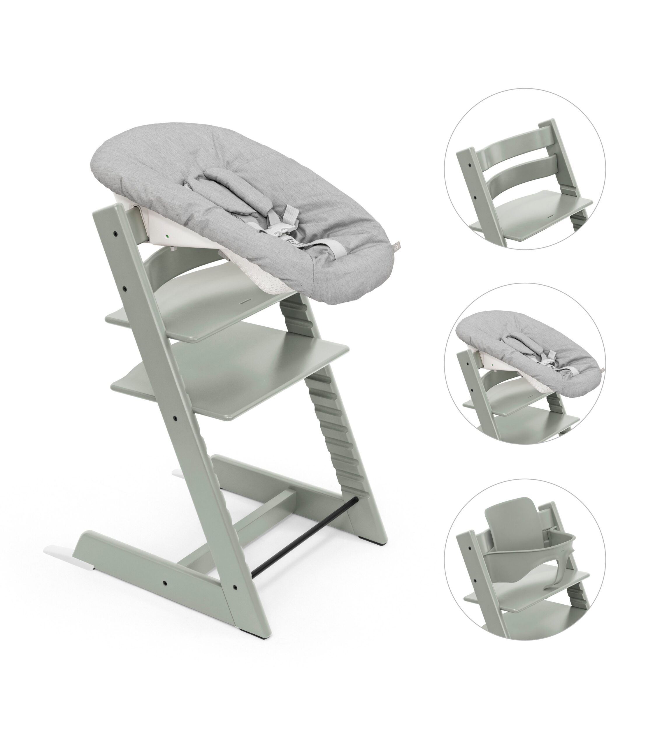 Stokke Tripp Trapp Bundle Højstol  Babyset Og Newborn Glacier Green