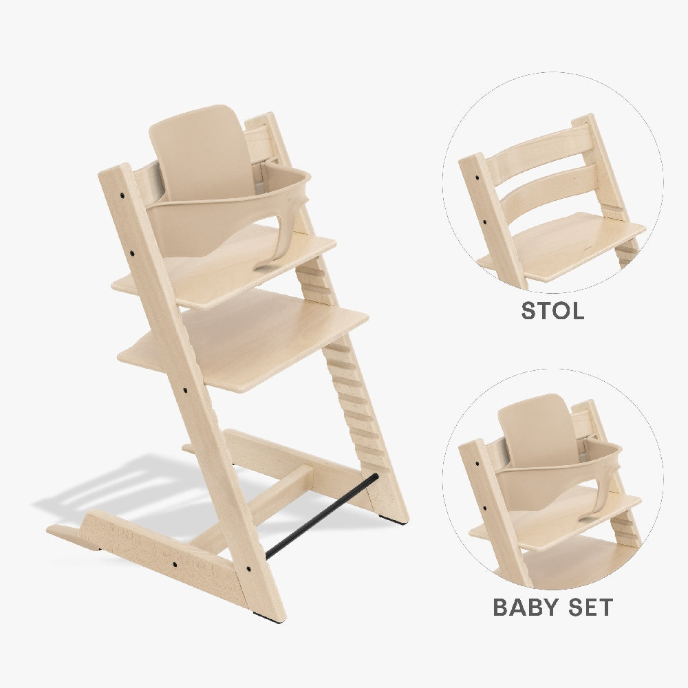 Stokke Tripp Trapp Bundle Højstol Og Babyset Natur