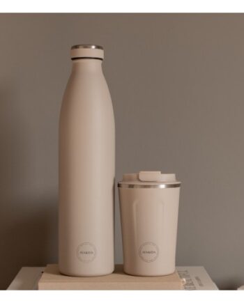 Aya Ida  Drinking Bottle  Drikkeflaske Med Låg  1000 Ml  Cream Beige