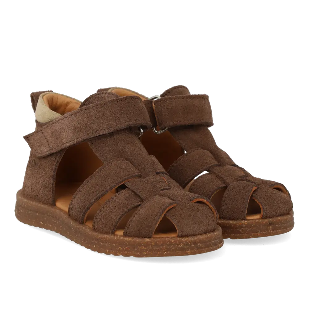 Begynder Sandal   Velcro Dark Taupe Sand 20