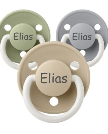 Bibs De Lux Night  One Size   -36 Mdr  Rund Silikone  Sutter Med Navn