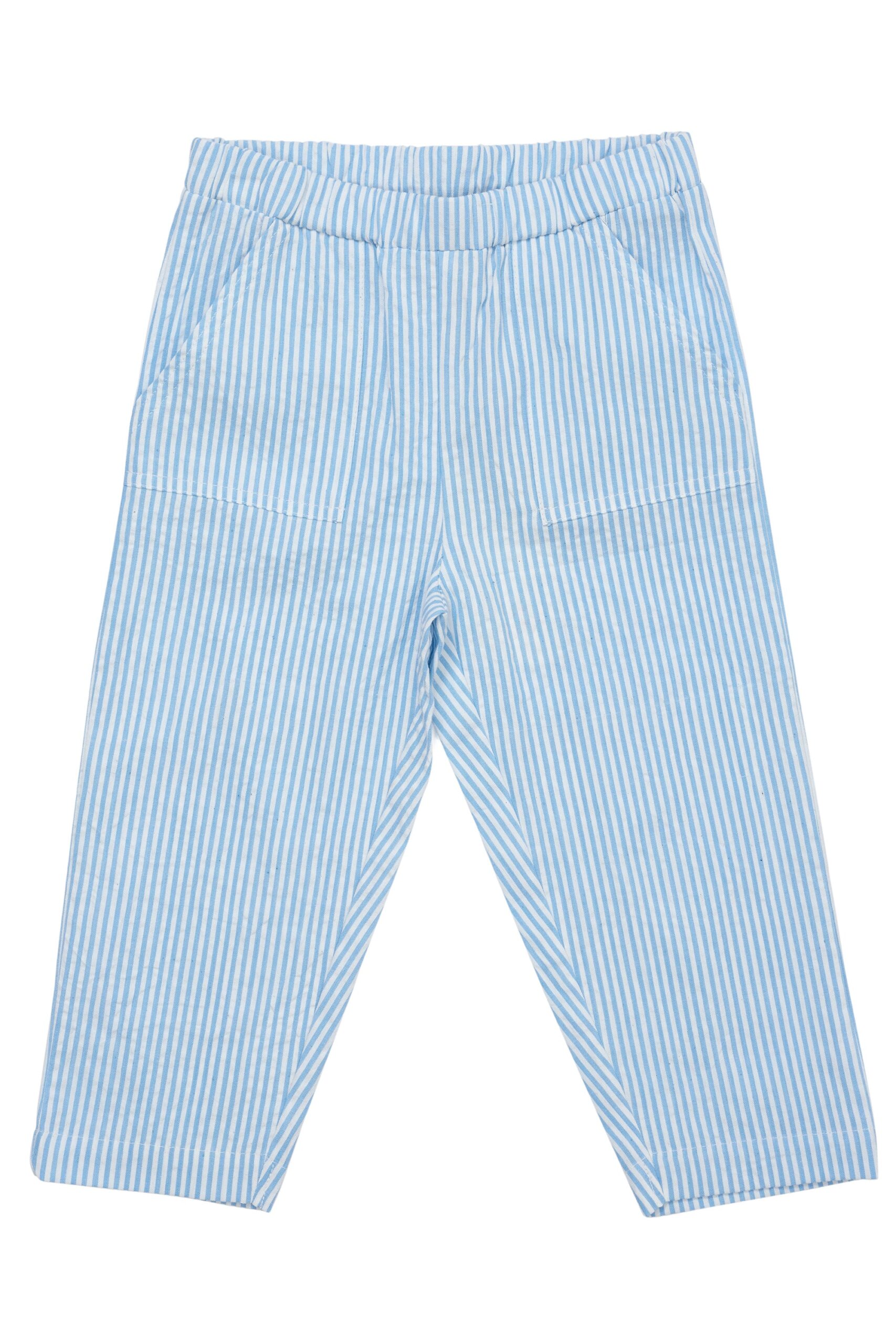 Copenhagen Colors Pants Sky Blue Cream Stripe 80 Cm