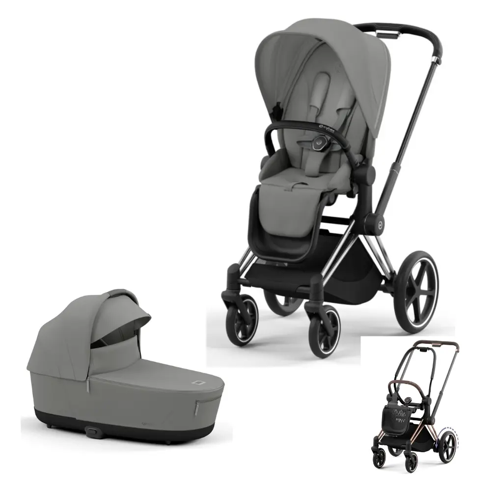 -priam Kombivogn Mirage Grey Chrome Black