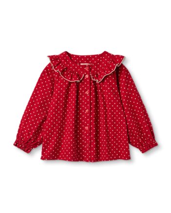 Fliink Dolly Dot Blouse Pompeian Red 80 Cm