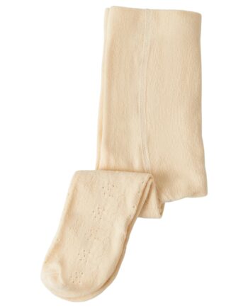 Lil Atelier Ilso Roa Pointelle Strømpebukser Wood Ash 50 56 Cm