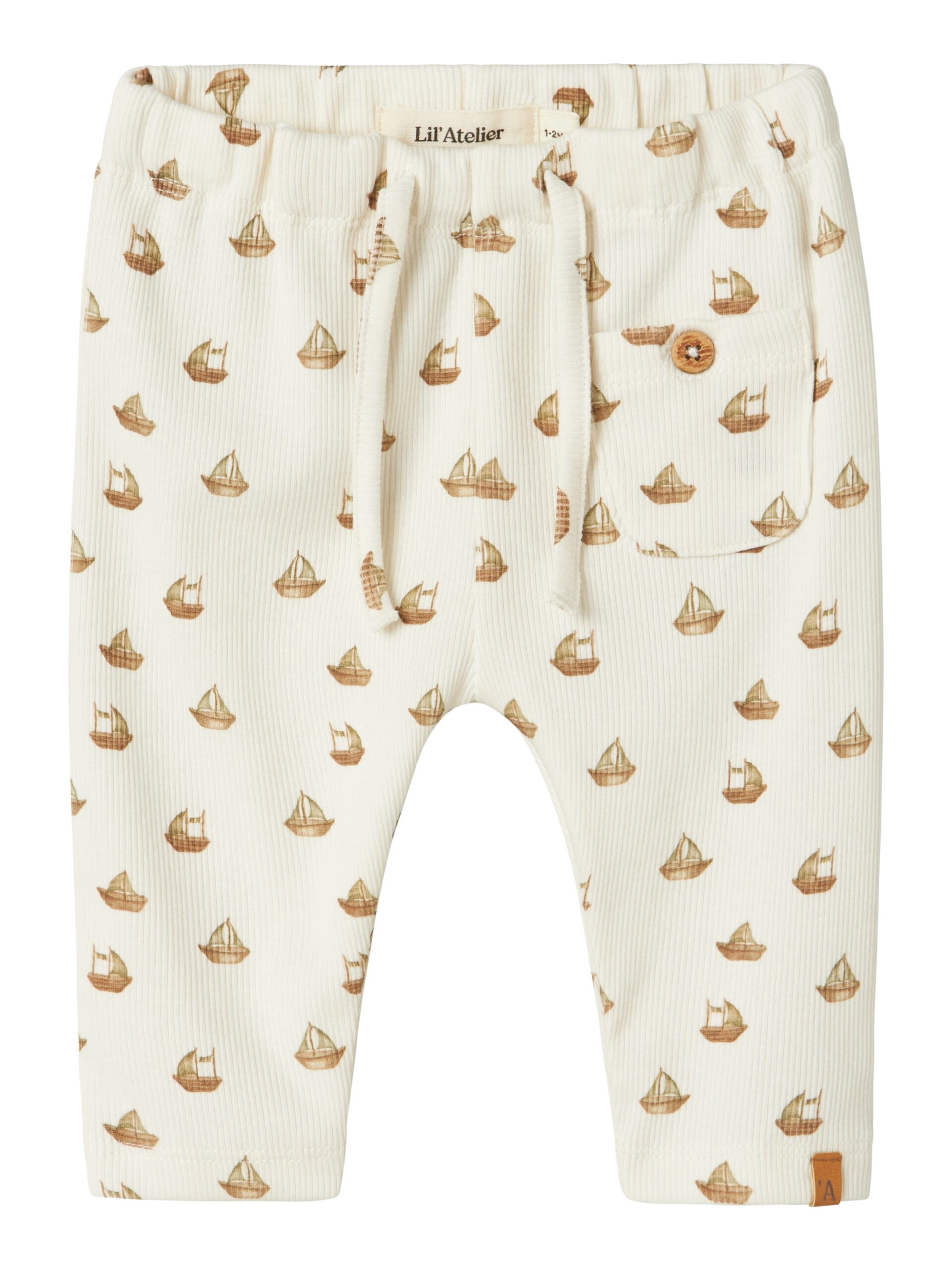 Lil Atelier Lavo Eko Loose Pants Coconut Milk Boat 56 Cm