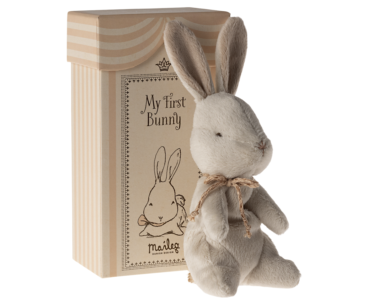 Maileg My First Bunny æske Råhvid