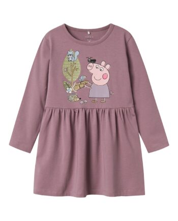 Name It Dyffi Gurli Gris Dress Elderberry 92 Cm