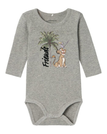 Name It Jebbi Løvernes Konge Body Grey Melange 50 Cm