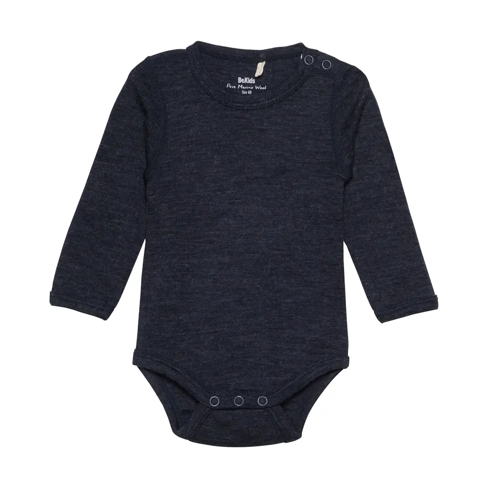 Uld Body Langærmet Solid Sky Captain Melange 50