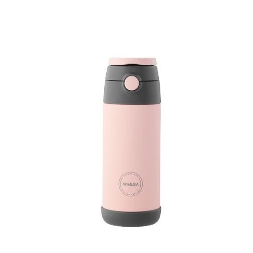Aya Ida  Kids Straw Bottle  Drikkeflaske Med Sugerør  350 Ml  Soft Rose