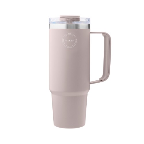 Aya Ida Thermo Cup With Straw To-go Cup 885 Ml Soft Rose