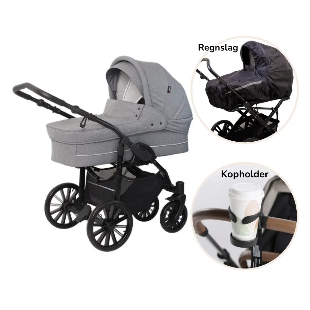 Nordic Lux Inkl  Regnslag Og Kopholder Grey Melange