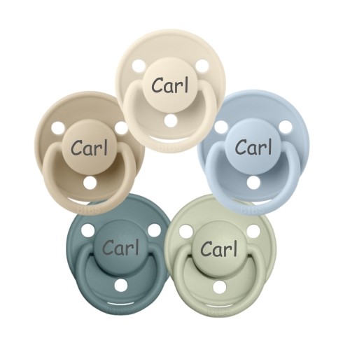 Bibs De Lux  Str      -  Mdr    Rund Latex  Sutter Med Navn   -pak
