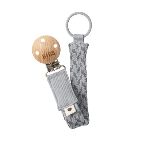 Bibs Paci Braid  Suttesnor  Cloud   Iron
